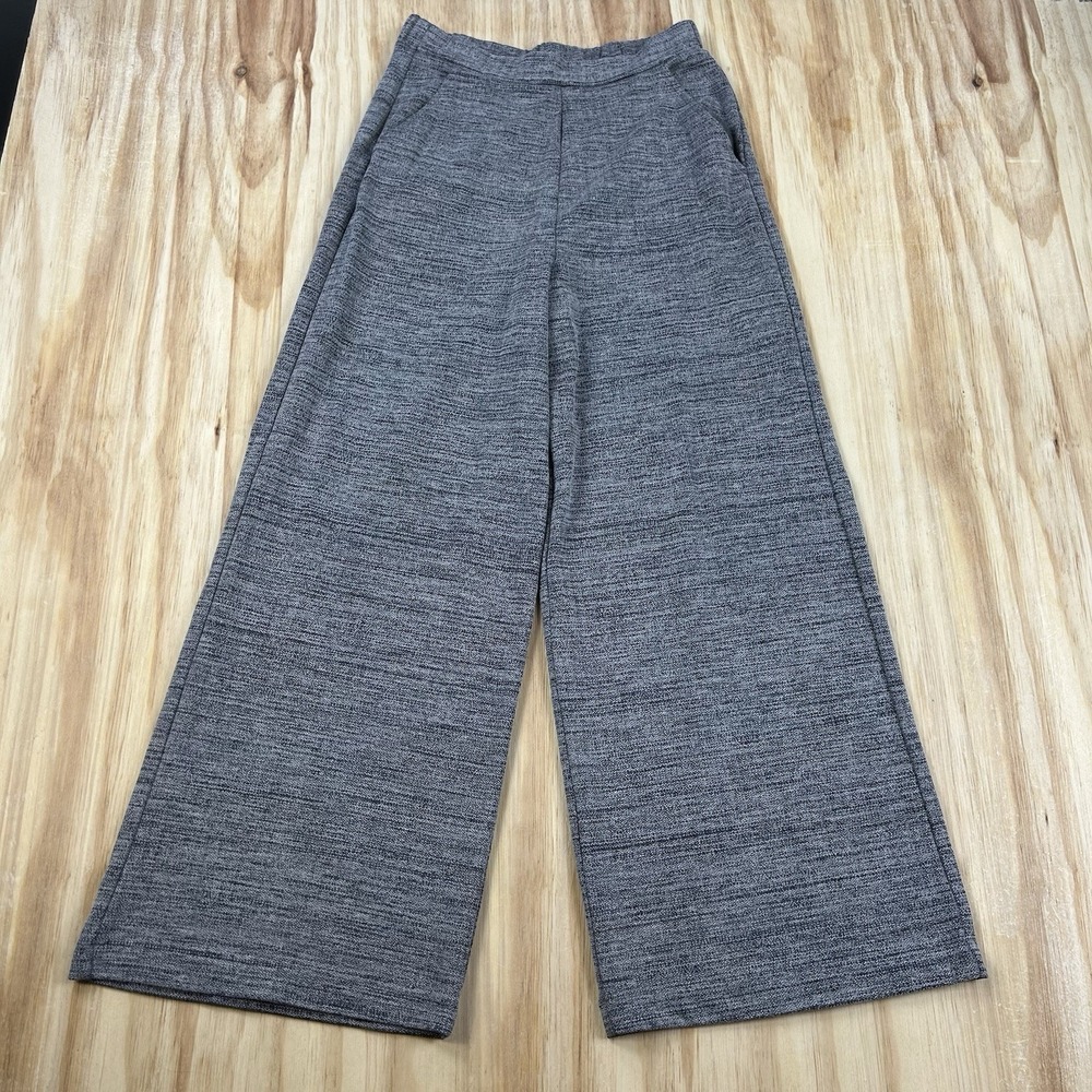 Banana Republic Women's Wide Leg Pull On Pants Gray Small Flowy Baggy